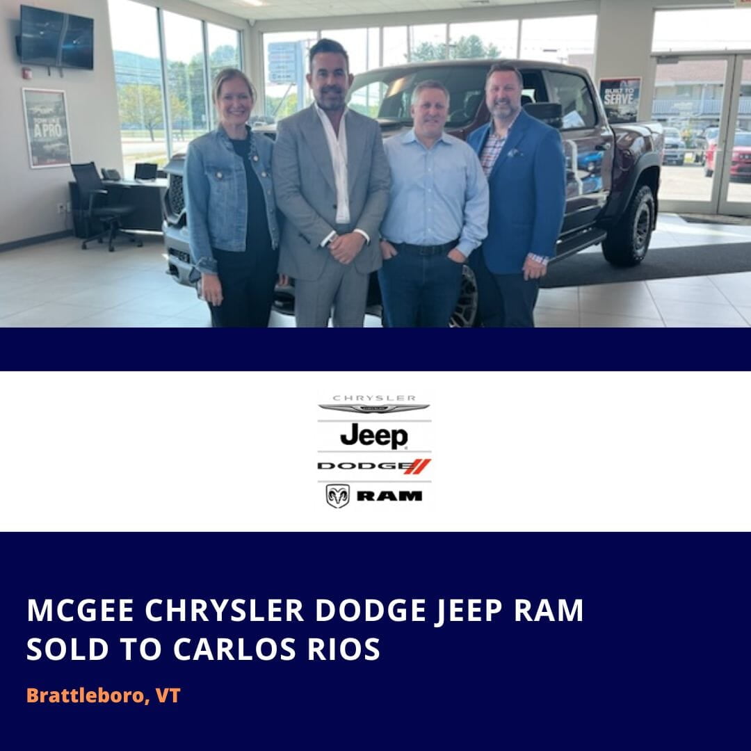 McGee CDJR Brattleboro Sold to Florida Dealer, Carlos Rios
